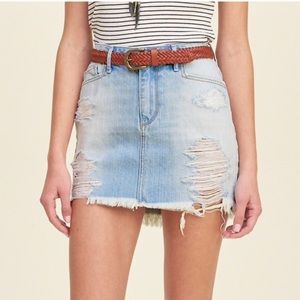 Hollister High Rise Denim Skirt